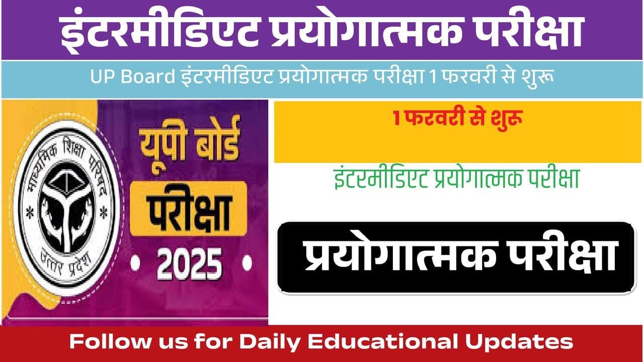 UP Board Intermediate Practical Exam 2025