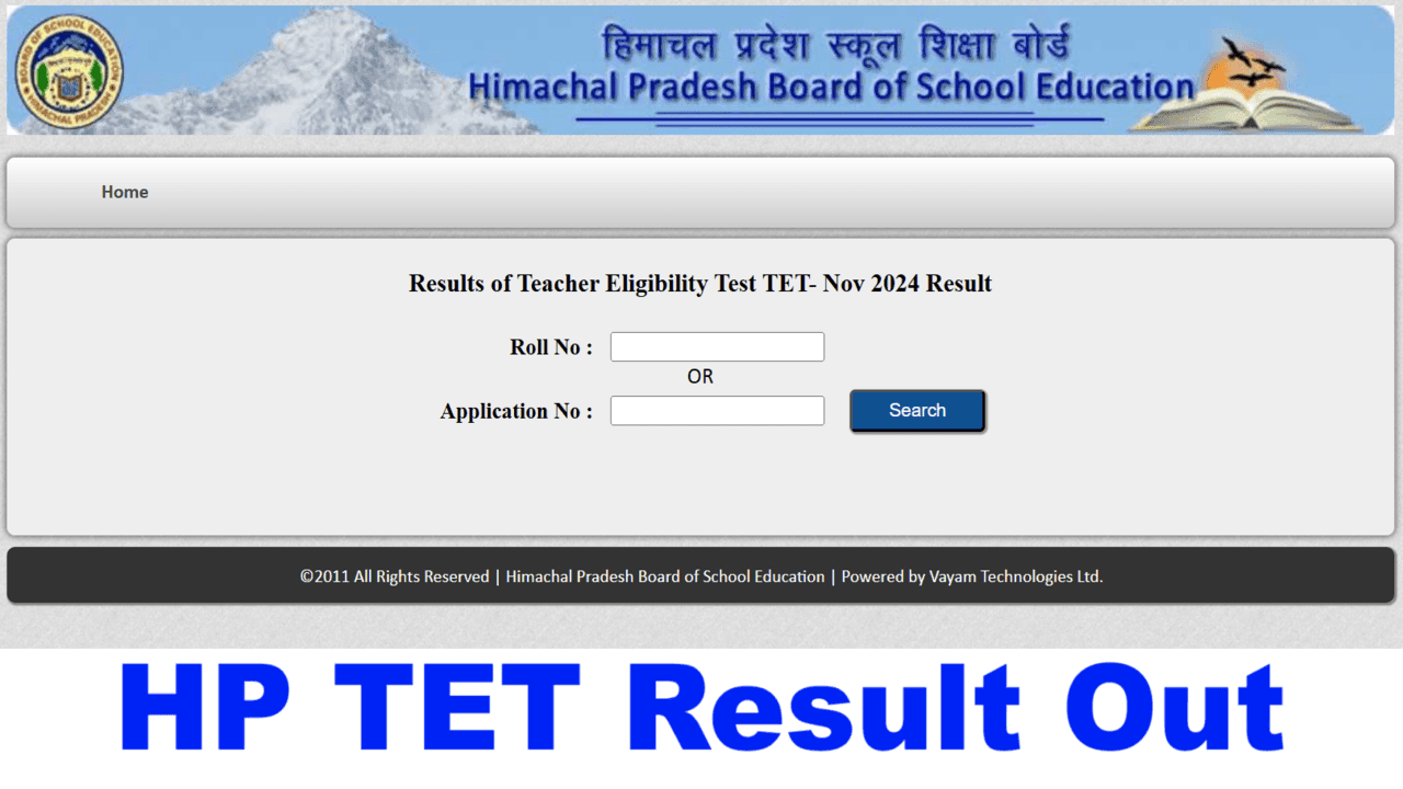 HP TET Result November 2024: 11,026 Candidates Passed – Check Your Result Now