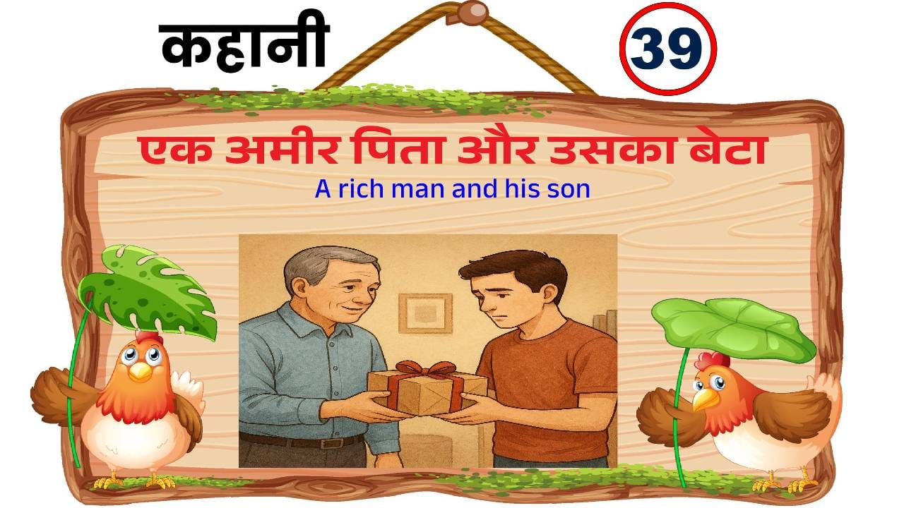 एक पिता अपने बेटे को डायरी देते हुए