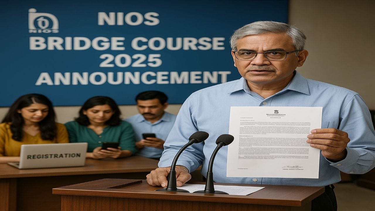 NIOS Bridge Course Registration 2025 Notice for B.Ed Teachers | NIOS ब्रिज कोर्स 2025 रजिस्ट्रेशन नोटिस
