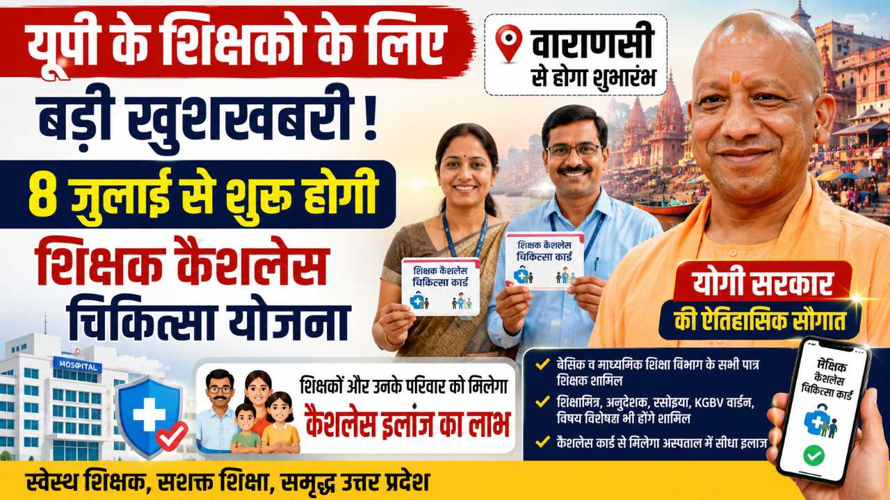 UP Teacher Cashless Medical Scheme 2026 का शुभारंभ और कैशलेस इलाज सुविधा