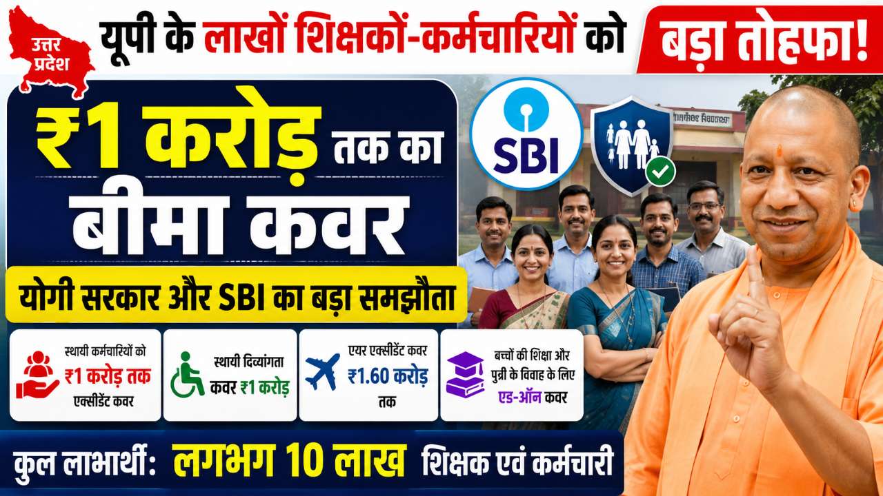 UP Teachers Insurance Scheme: यूपी शिक्षकों को ₹1 करोड़ बीमा कवर